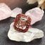 Art Deco Style 18k Rose Gold 3.85ctw Morganite & Orange Sapphire Halo Ring Carousel 2