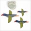 Folk Pukeko Bird Wall Set Carousel 2