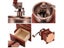 Antique Manual Hand Crank Wooden Coffee Grinder Vintage Style Carousel 6