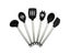 6Pcs 1set Latest Stainless Steel Black Silicone Spade Spoon Carousel 1