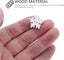 10PCS/Bag 18mm Christmas Wooden Buttons Snowflakes Buttons White Embellishments Carousel 5