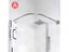 L-Shapaed Bathroom Bathtub Corner Shower Curtain Rod Large Space Stretchable Carousel 4