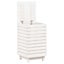 Laundry Basket White 44x44x76 Cm Solid Wood Pine Ntxtxx Carousel 4