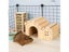 Sturdy Dwarf Hamsters House Harmless Pet Toy Solid Wood Hamster Funny Play Carousel 7