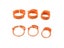 100Pcs Color Adjustable Chicken Foot Rings Inner Diameter 2 2.4cm 8 Colors Carousel 5