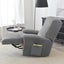 Velvet 1-Seater Recliner Chair Cover With Side Pockets 4 Pieces Carousel 5