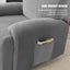 Velvet 1-Seater Recliner Chair Cover With Side Pockets 4 Pieces Carousel 6
