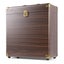 Vinyl LP Record Case - Dark Wood Carousel 7