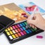 Multicolor Solid Watercolor Paint Set Portable Metal Box With Water Color CHK12N Carousel 2