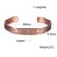 Pure Copper Bracelet Men Magnetic Arthritis Adjustable Magnets Men Cuff B CHK12N Carousel 1