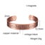 Pure Copper Bracelet Men Magnetic Arthritis Adjustable Magnets Men Cuff B CHK12N Carousel 18