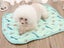 100x70cm Pet Cooling Mat Breathable Ice Sleeping Pad for Cats Dogs - Green Carousel 3