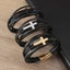 Fashion Vintage Multi-Layer Handwoven Leather Cross Bracelet for Men Clas CHK12N Carousel 2