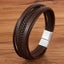 Fashion Vintage Multi-Layer Handwoven Leather Cross Bracelet for Men Clas CHK12N Carousel 9