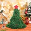 Shiny Tinsel Christmas Tree Hat Green Cloth Xmas Hat Funny Santa Carousel 6