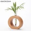 Wall Hanging Glass Planter Ins Terrarium Flower Bud Vase with Wooden Test CHK12N Carousel 4