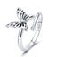 Adjustable Rings Authentic 925 Sterling Silver Stackable Engagement Zirco CHK12N Carousel 18