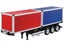 Hercules Hobby 1/14 Twin 20 Foot Container Semi-Trailer Kit For Tamiya Truck ... Carousel 1