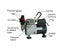 HS AF18-2 Compressor Kit with Fan and Airbrush Kit (No AirTank) Carousel 2