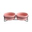 Double Cat Food Water Bowls with Stand Ceramic Pet Feeding Accessories Ca CHK12N Carousel 23