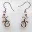 Solid Silver Gecko Drop Earrings Carousel 1