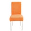 Anyseat Chair Cover Orange Micro Knitted Design with Elastic Material for Din... Carousel 1