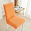 Anyseat Chair Cover Orange Micro Knitted Design with Elastic Material for Din... Carousel 3