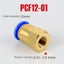 PCF Air Pipe Fitting 4 6 8 10 12mm Hose Tube 1/8" 3/8" 1/2" BSP 1/4" Fema CHK12N Carousel 3