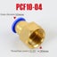 PCF Air Pipe Fitting 4 6 8 10 12mm Hose Tube 1/8" 3/8" 1/2" BSP 1/4" Fema CHK12N Carousel 5