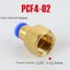 PCF Air Pipe Fitting 4 6 8 10 12mm Hose Tube 1/8" 3/8" 1/2" BSP 1/4" Fema CHK12N Carousel 7