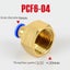 PCF Air Pipe Fitting 4 6 8 10 12mm Hose Tube 1/8" 3/8" 1/2" BSP 1/4" Fema CHK12N Carousel 8