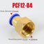 PCF Air Pipe Fitting 4 6 8 10 12mm Hose Tube 1/8" 3/8" 1/2" BSP 1/4" Fema CHK12N Carousel 13