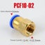 PCF Air Pipe Fitting 4 6 8 10 12mm Hose Tube 1/8" 3/8" 1/2" BSP 1/4" Fema CHK12N Carousel 18