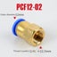 PCF Air Pipe Fitting 4 6 8 10 12mm Hose Tube 1/8" 3/8" 1/2" BSP 1/4" Fema CHK12N Carousel 19