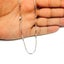 10k White Gold Sparkle Chain Necklace, 1.5mm Carousel 5
