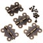 20Pc 25x20mm Antique Bronze Kitchen Cabinet Hinge Furniture Accessories V CHK12N Carousel 4