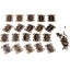 20Pc 25x20mm Antique Bronze Kitchen Cabinet Hinge Furniture Accessories V CHK12N Carousel 5