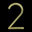 125mm Golden Floating Modern House Number Satin Brass Door Home Address N CHK12N Carousel 3