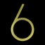 125mm Golden Floating Modern House Number Satin Brass Door Home Address N CHK12N Carousel 4