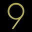 125mm Golden Floating Modern House Number Satin Brass Door Home Address N CHK12N Carousel 6