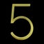 125mm Golden Floating Modern House Number Satin Brass Door Home Address N CHK12N Carousel 7