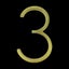 125mm Golden Floating Modern House Number Satin Brass Door Home Address N CHK12N Carousel 9