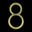 125mm Golden Floating Modern House Number Satin Brass Door Home Address N CHK12N Carousel 11