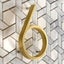 125mm Golden Floating Modern House Number Satin Brass Door Home Address N CHK12N Carousel 12