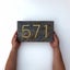 125mm Golden Floating Modern House Number Satin Brass Door Home Address N CHK12N Carousel 18