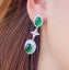 *CLEARANCE* Dangling Green Jade & CZ Diamond Earrings / .18KGP White Gold Carousel 4