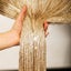 1x2m Shiny Curtains Tassel Silver Line String Curtain Valance Living Room CHK12N Carousel 1