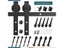 JACHOR 4-16FT J-Shaped Barn Door Slides Hardware Carbon Steel Hanger Roller Carousel 5