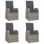 5 Piece Garden Dining Set with Cushions Grey Poly Rattan Topipnp Carousel 4