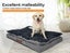 Dog Calming Bed Warm Soft Plush Comfy Sleeping Memory Foam Mattress Dark Grey L Carousel 6